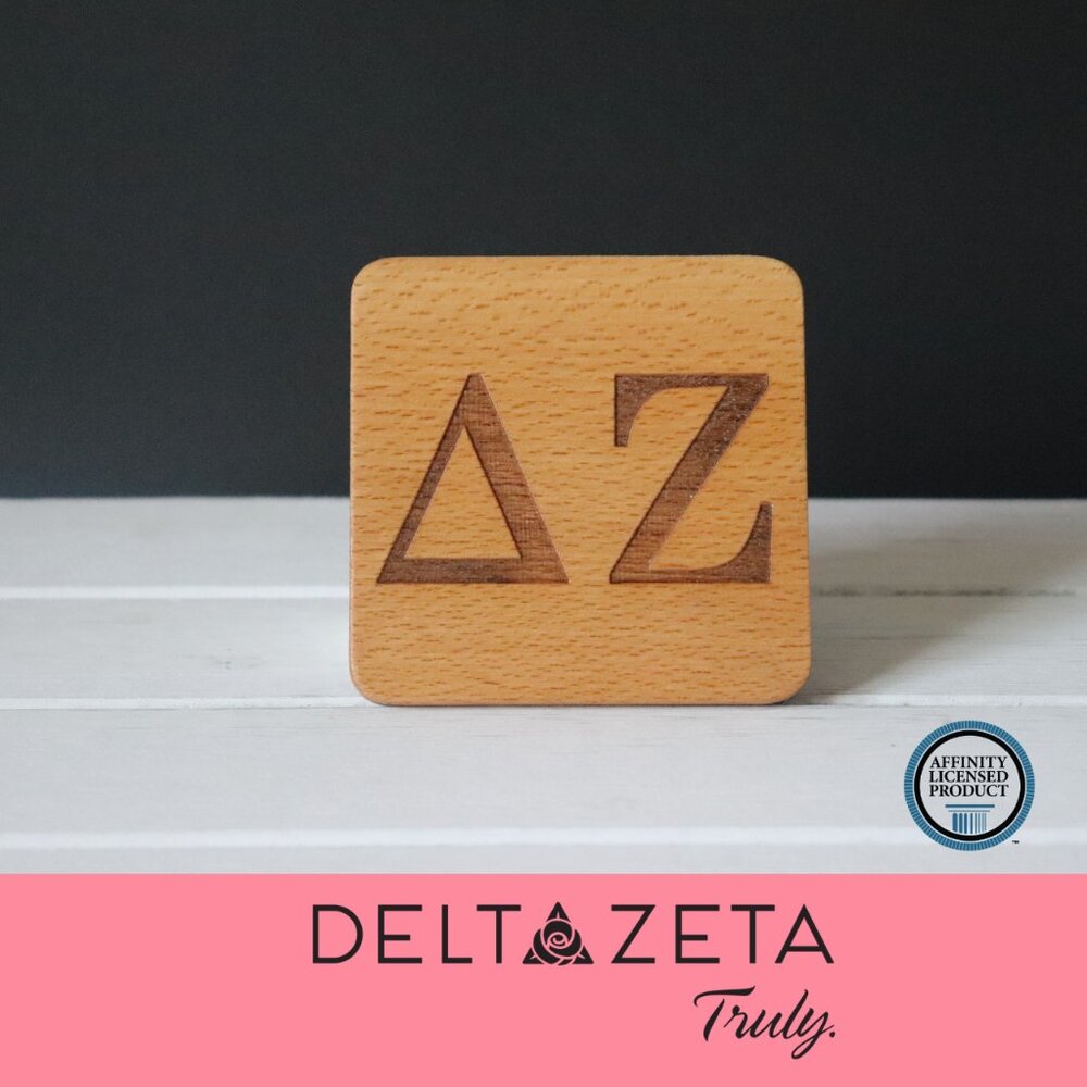 Delta Zeta Greek Letters (Set of 4 Coasters)